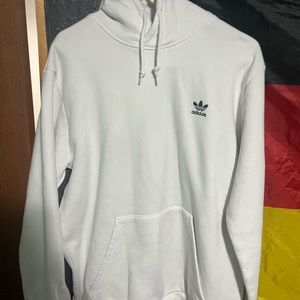 White Adidas Trefoil Hoodie Size L